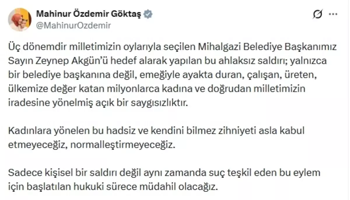 Bakan Göktaş: Kadın Belediye Başkanına Yapılan Saldırının Takipçisi Olacağız